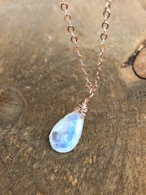 Real Moonstone Necklace By Moon Lotus Crystals