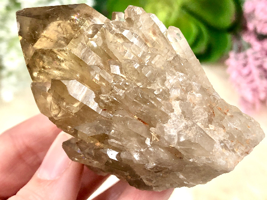 Kundalini Citrine Point 70mm AAU - Natural Citrine Cluster - Crystal Grid - Altar Decor - Chakra Healing & Balancing Manifestation Stone