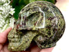 Large Dragon Blood Jasper Skull Carving 86mm AET