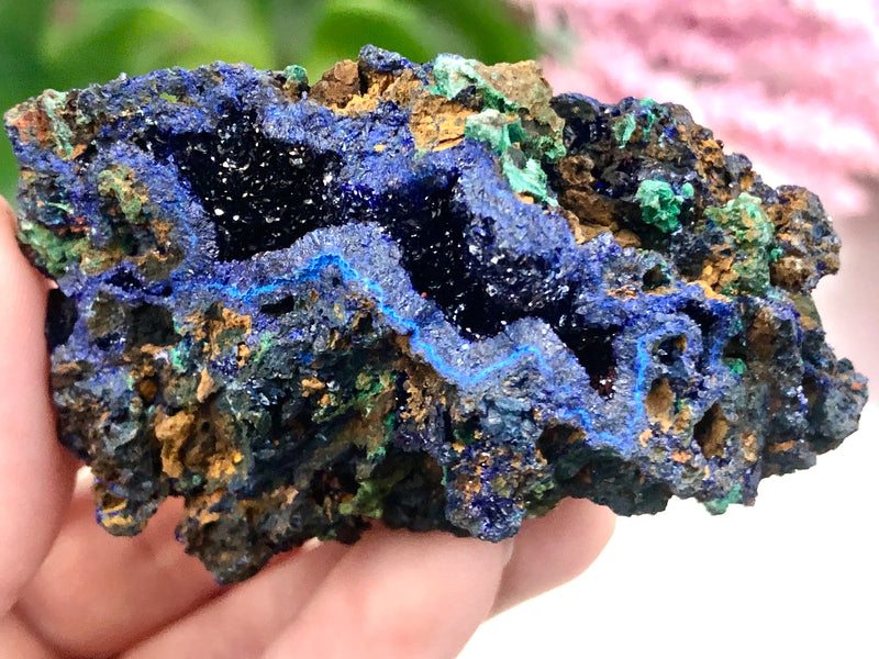 Real Azurite Malachite Cluster 66mm AGB - Crown - Third Eye - Heart Chakra