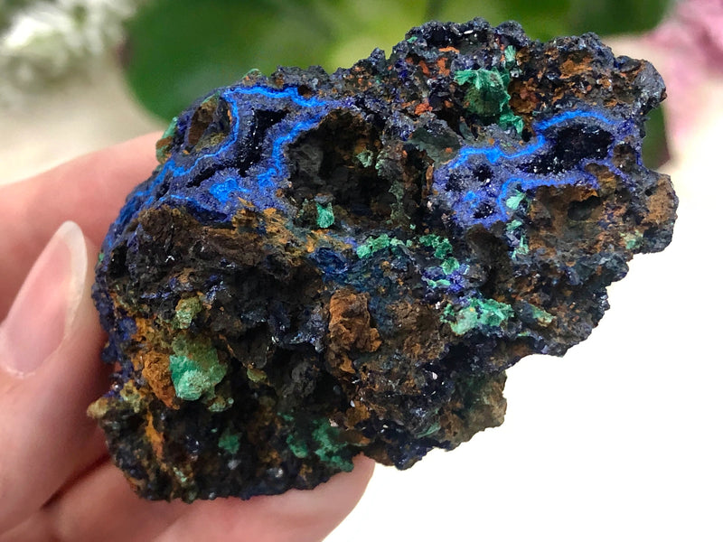 Real Azurite Malachite Cluster 66mm AGB - Crown - Third Eye - Heart Chakra