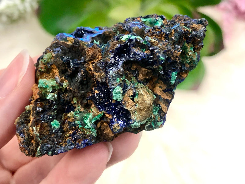 Real Azurite Malachite Cluster 66mm AGB - Crown - Third Eye - Heart Chakra