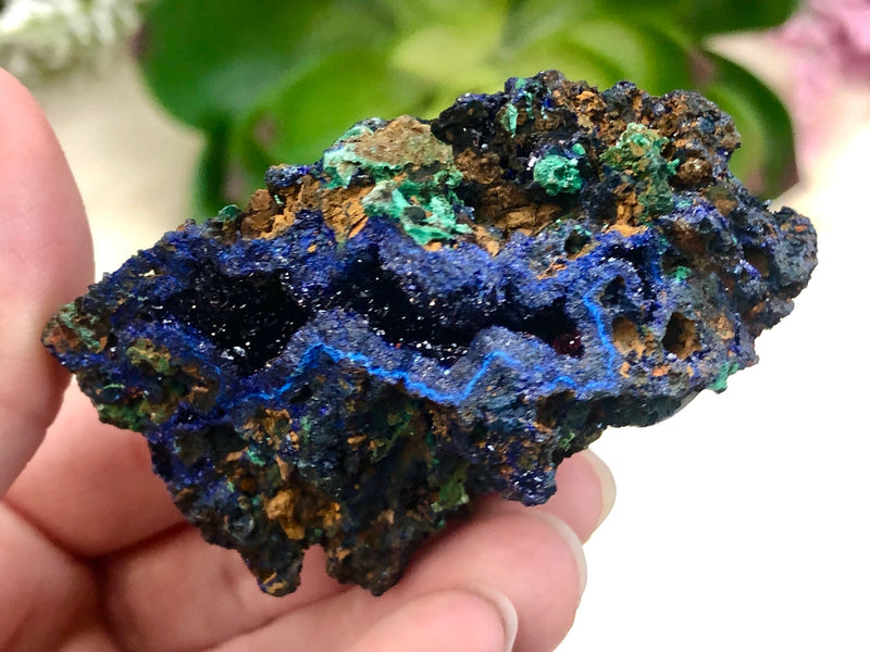 Real Azurite Malachite Cluster 66mm AGB - Crown - Third Eye - Heart Chakra