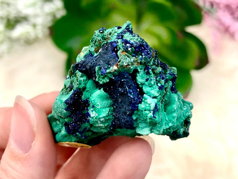 Real Azurite Malachite Cluster 47mm AGF - Crown - Third Eye - Heart Chakra