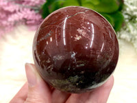 Dragon Blood Jasper Sphere 57mm ALS - Grounding Stone - Crystal Grid - Altar Decor