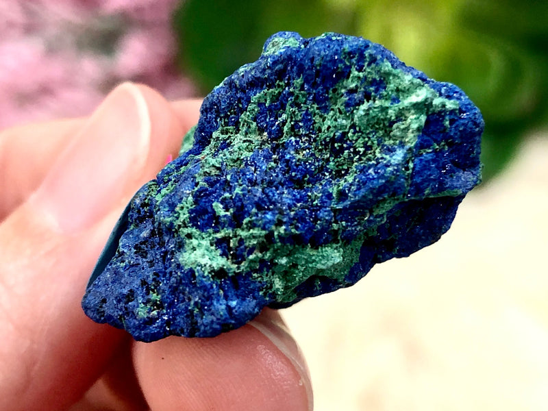 Raw Azurite Malachite 32mm AMQ - Crown and Third Eye Chakra