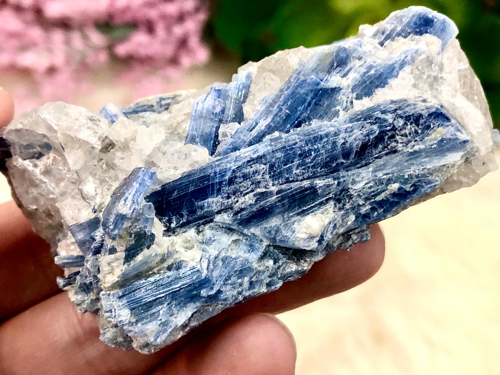 Raw Blue Kyanite Crystal Cluster 74mm ANS - Throat & Third-Eye Crystal