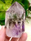 Amethyst Point with Smoky Phantom 60mm AOB - Protection Stone - Third-Eye and Crown Chakra