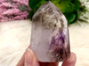 Amethyst Point with Smoky Phantom 57mm AOT  - Protection Stone - Third-Eye and Crown Chakra