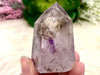 Amethyst Point with Smoky Phantom 57mm AOT  - Protection Stone - Third-Eye and Crown Chakra