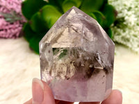 Amethyst Point with Smoky Phantom 58mm AOU  - Protection Stone - Third-Eye and Crown Chakra