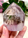 Amethyst Point with Smoky Phantom 58mm AOU  - Protection Stone - Third-Eye and Crown Chakra