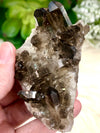 Raw Smoky Quartz Cluster 68mm AQB - Crystal Grid - Altar Decor - Purification Crystal - Intuition - Grounding