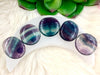 Rainbow Fluorite Flat Worry Stones - Protection Stones - Chakra Cleansing Stone