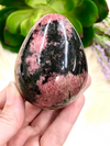 Rhodonite Egg 67 LM - Heart Chakra Stone