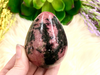 Rhodonite Egg 67 LM - Heart Chakra Stone