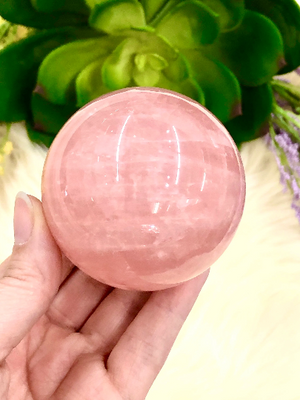 Rose Quartz Sphere 61mm LO - Heart Chakra Stone
