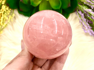 Rose Quartz Sphere 61mm LO - Heart Chakra Stone