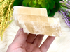 Honey Calcite Raw Freeform 98mm LR - Solar Plexus Chakra Stone