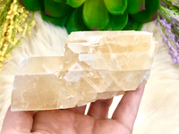 Honey Calcite Raw Freeform 98mm LR - Solar Plexus Chakra Stone