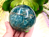 Blue Apatite Sphere 61mm LW - Third Eye & Throat Chakra Healing Crystal