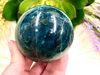 Blue Apatite Sphere 61mm LW - Third Eye & Throat Chakra Healing Crystal