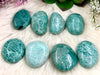 Amazonite Palm Stone - Heart and Throat Chakra - Reiki Healing Stone