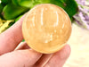 Honey Calcite Sphere 42mm TL - Solar Plexus Chakra Stone
