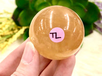 Honey Calcite Sphere 42mm TL - Solar Plexus Chakra Stone