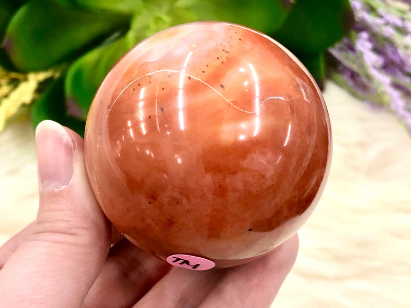 Carnelian Sphere 55mm TM Sacral Chakra & Root Chakra Stone