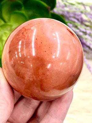 Carnelian Sphere 55mm TM Sacral Chakra & Root Chakra Stone