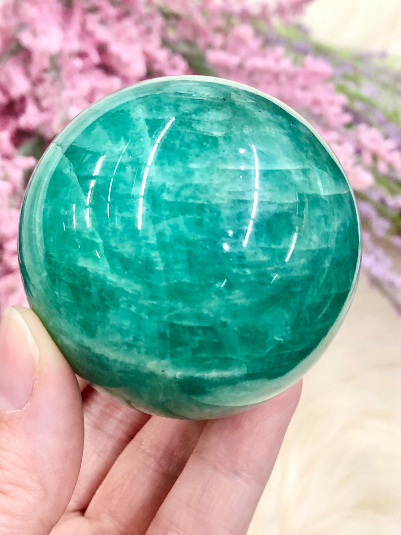 Amazonite Sphere 54mm TR - Throat & Heart Chakra Stone