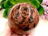Mahogany Obsidian Sphere 75mm UD - Sacral and Root Chakra