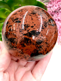 Mahogany Obsidian Sphere 75mm UD - Sacral and Root Chakra