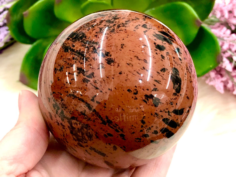 Mahogany Obsidian Sphere 75mm UD - Sacral and Root Chakra