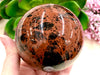 Mahogany Obsidian Sphere 75mm UD - Sacral and Root Chakra