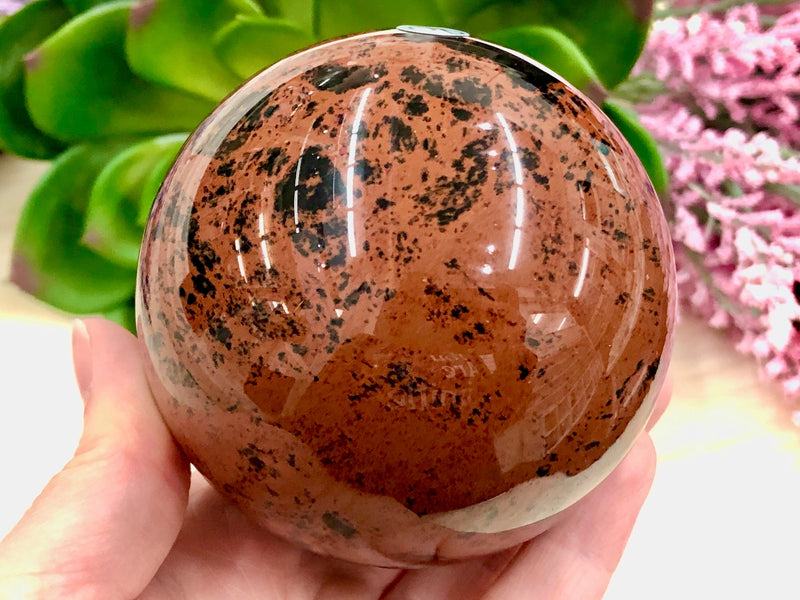 Mahogany Obsidian Sphere 75mm UD - Sacral and Root Chakra