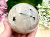 Tourmalinated Quartz Sphere 64mm VD - Protection Crystal