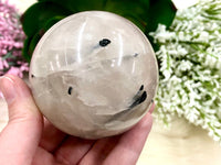 Tourmalinated Quartz Sphere 64mm VD - Protection Crystal