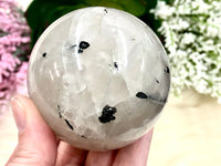 Tourmalinated Quartz Sphere 64mm VD - Protection Crystal