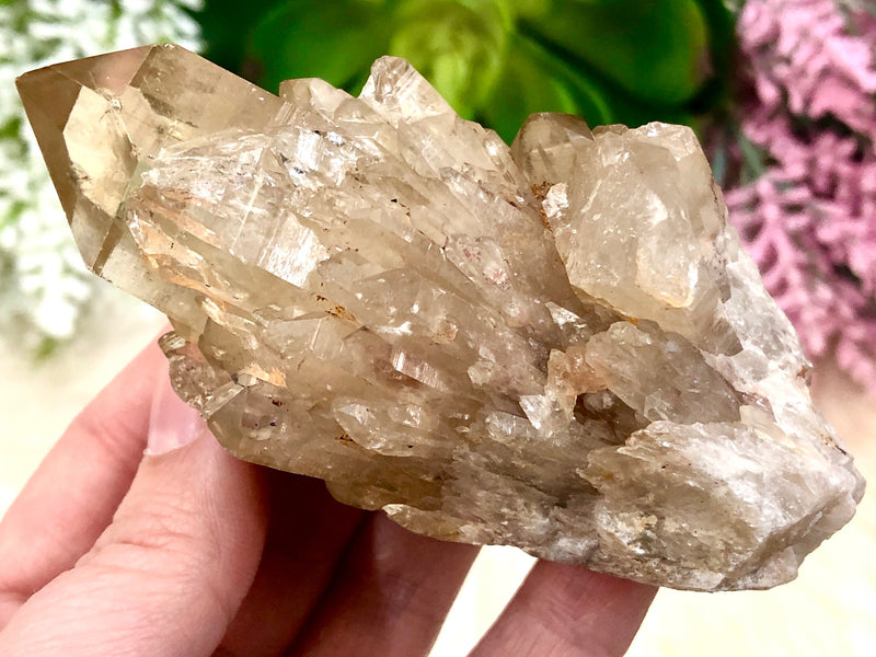 Kundalini Citrine Point 100mm AAO - Natural Citrine Cluster - Crystal Grid - Altar Decor - Chakra Healing & Balancing Manifestation Stone