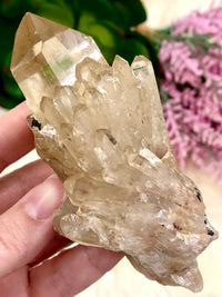 Kundalini Citrine Point 100mm AAO - Natural Citrine Cluster - Crystal Grid - Altar Decor - Chakra Healing & Balancing Manifestation Stone