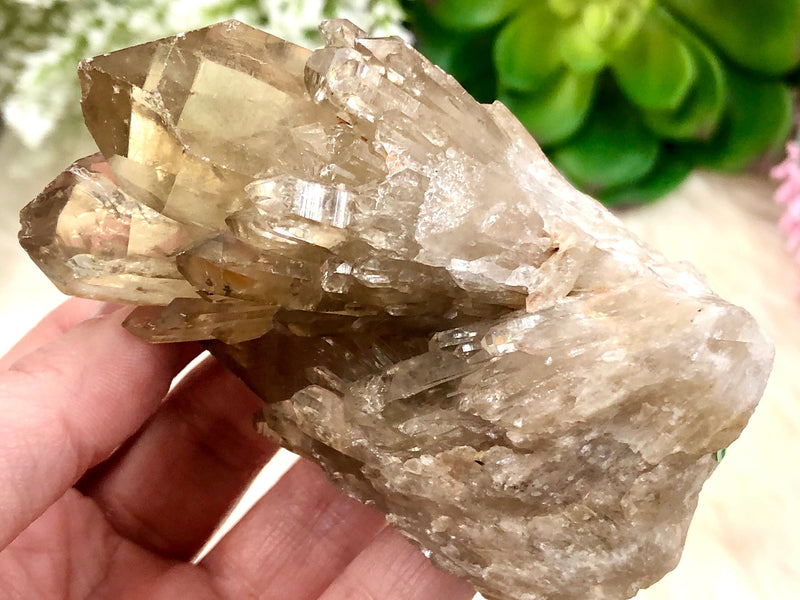 Kundalini Citrine Point 85mm AAQ - Natural Citrine Cluster - Crystal Grid - Altar Decor - Chakra Healing & Balancing Manifestation Stone