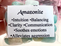 Amazonite Gem Chips - Heart & Throat Chakra Stone - Loose Crystals - Raw Crystals - Crystal Grid - Altar Decor - Spell Jar - Intention Tools