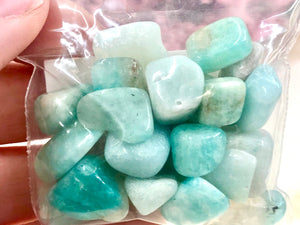 Amazonite Gem Chips - Heart & Throat Chakra Stone - Loose Crystals - Raw Crystals - Crystal Grid - Altar Decor - Spell Jar - Intention Tools