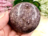 Lepidolite Palmstone 66mm APC - Lepidolite Gallet - Third Eye & Crown Chakra