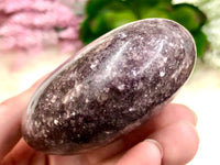 Lepidolite Palmstone 66mm APC - Lepidolite Gallet - Third Eye & Crown Chakra