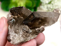 Raw Smoky Quartz Cluster 59mm AQA - Crystal Grid - Altar Decor - Purification Crystal - Intuition - Grounding