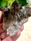 Raw Smoky Quartz Cluster 59mm AQA - Crystal Grid - Altar Decor - Purification Crystal - Intuition - Grounding