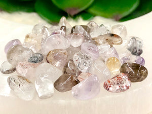 Auralite 23 Gem Chips - Crown & Third Eye Chakra Stone - Loose Crystals - Spell Jar - Intention Tools